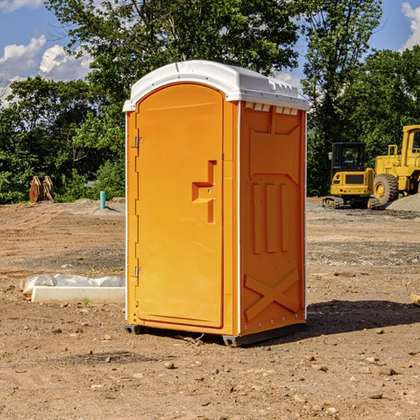 how often are the portable restrooms cleaned and serviced during a rental period in Coal Valley